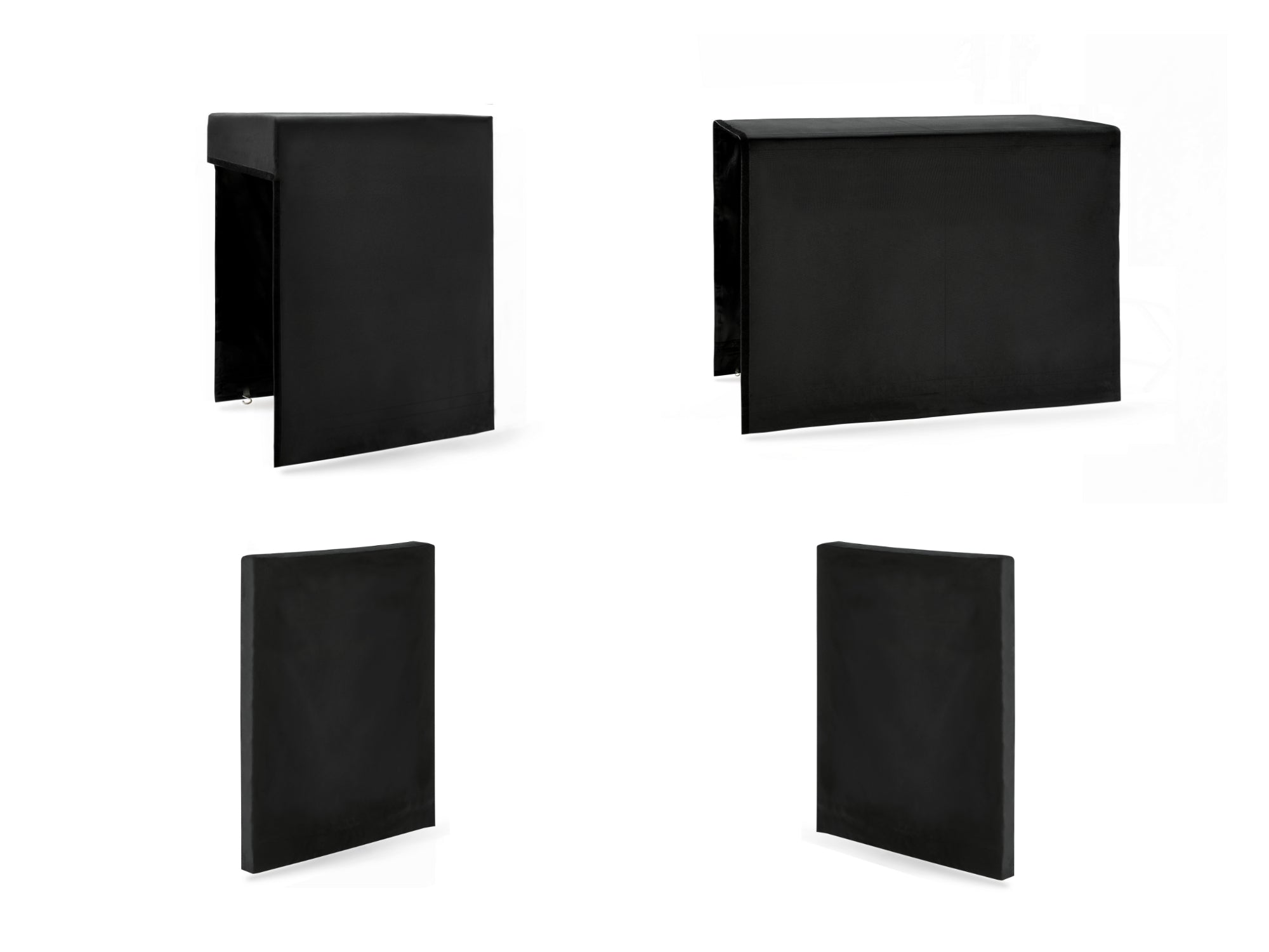 Outdoor Kitchen Classic Cover Bundle: 33 in. Platinum Griddle, 64 in. Cabinet, Right/Left Side Panel