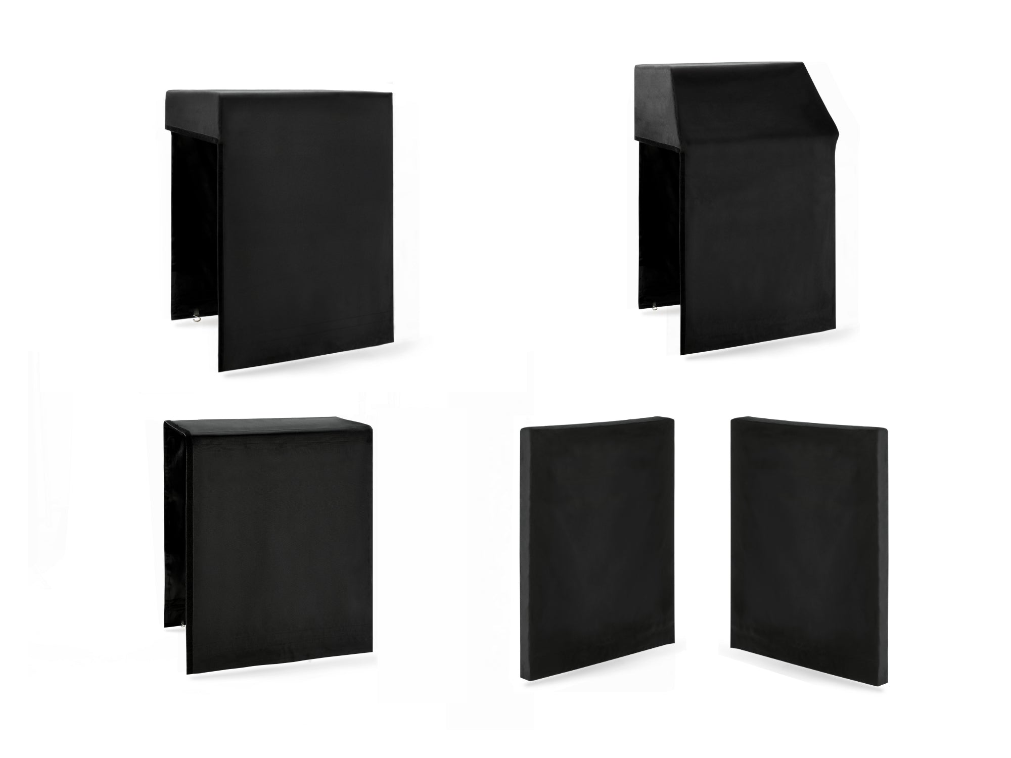 Outdoor Kitchen Classic Cover Bundle: Platinum Grill, 33 in. Platinum Griddle, 32 in. Cabinet, Right/Left Side Panel