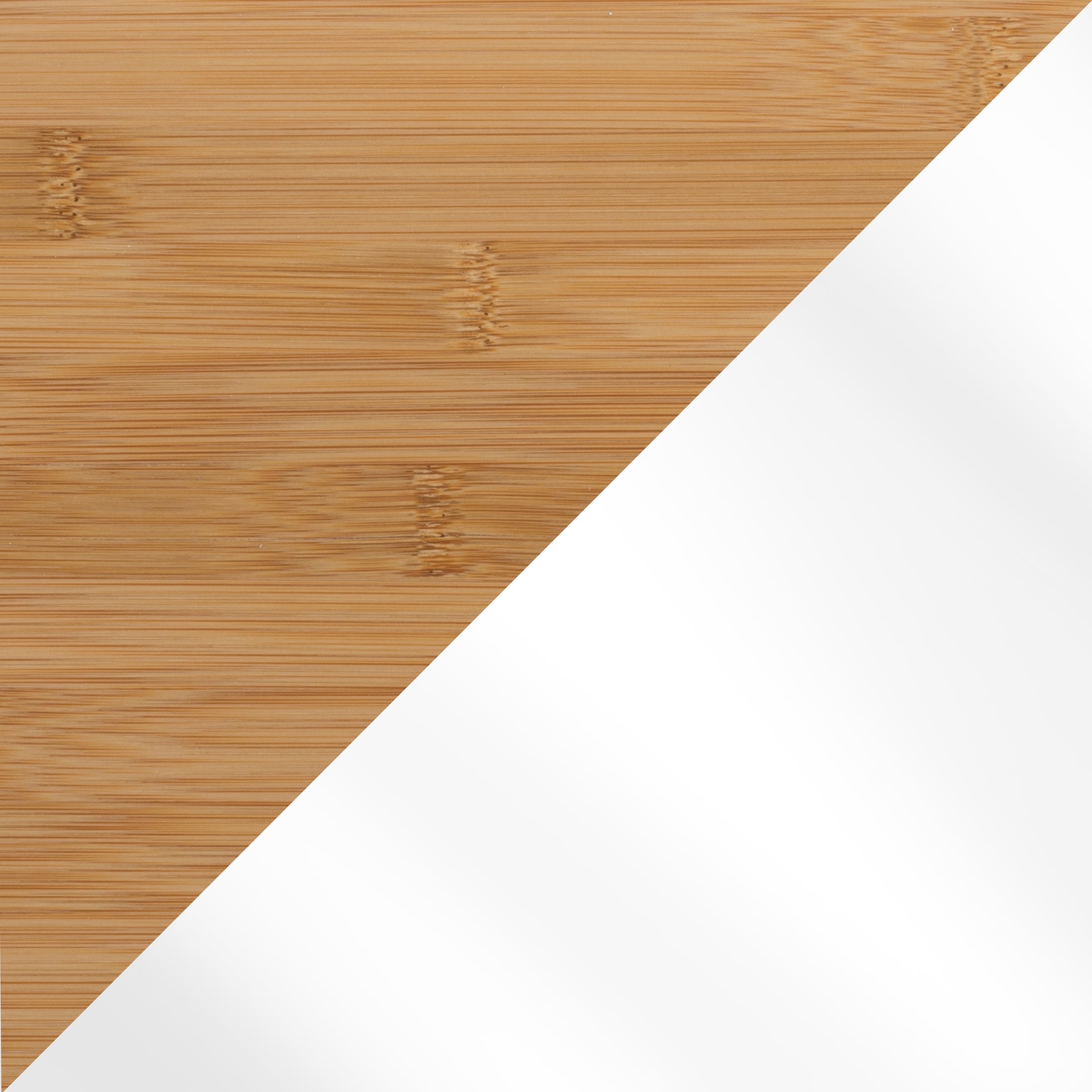 White with Bamboo Worktop White with Bamboo Worktop