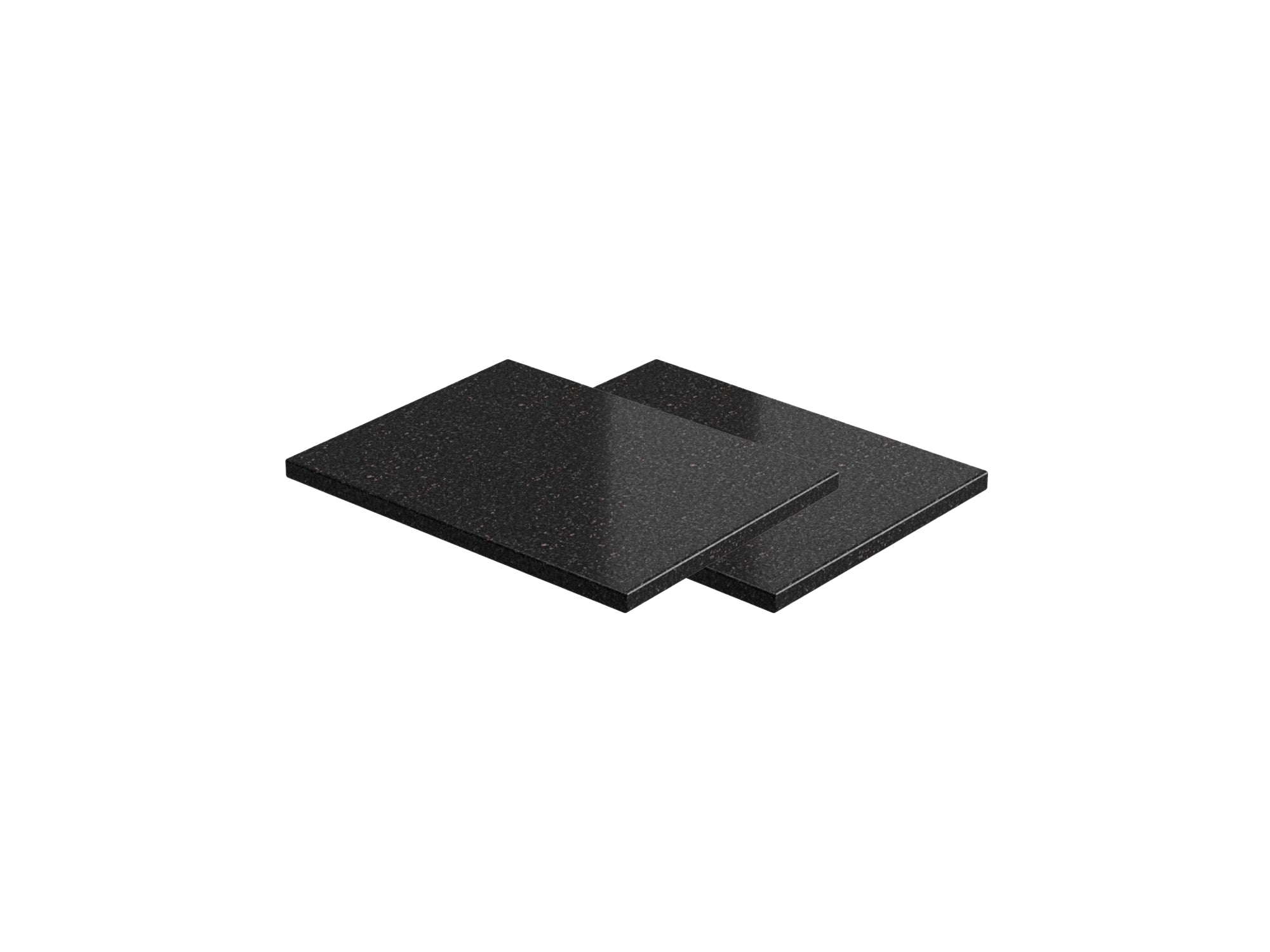 Black Galaxy Granite Countertop Bundle: (2) 18 in. Countertop 1-Side Extended