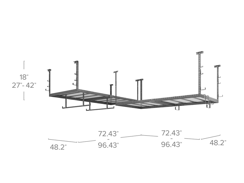 VersaRac Set with 2 Overhead Rack and 18 Piece Accessory Kit NewAge