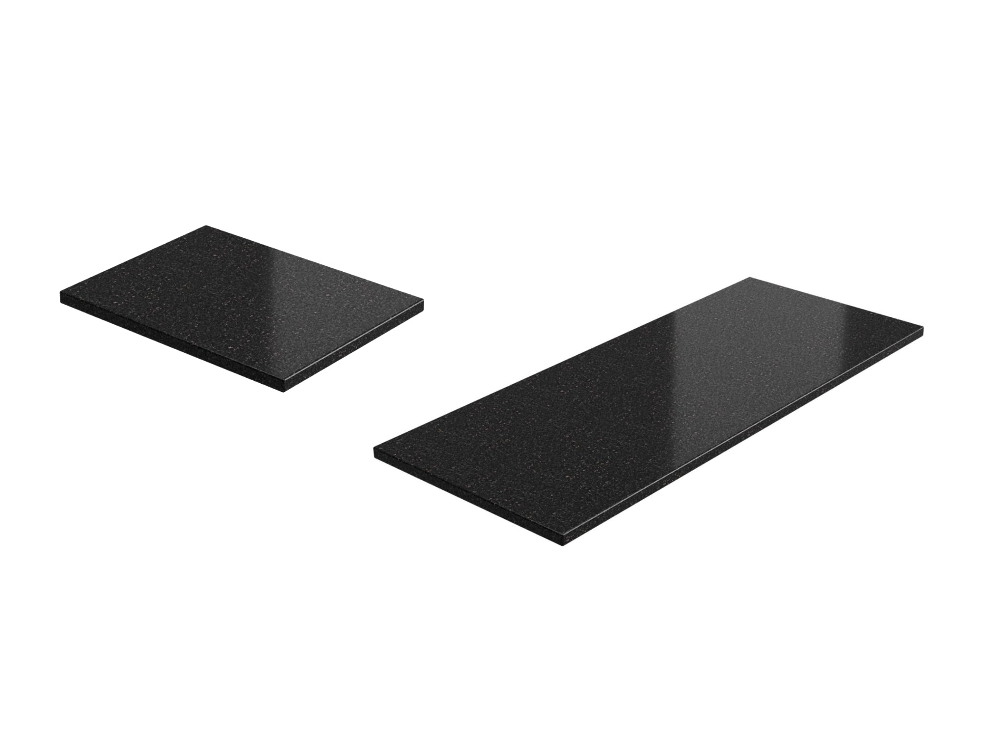 Black Galaxy Granite Countertop Bundle: 18 in. 1-Side Extended, 60 in. 1-Side Extended