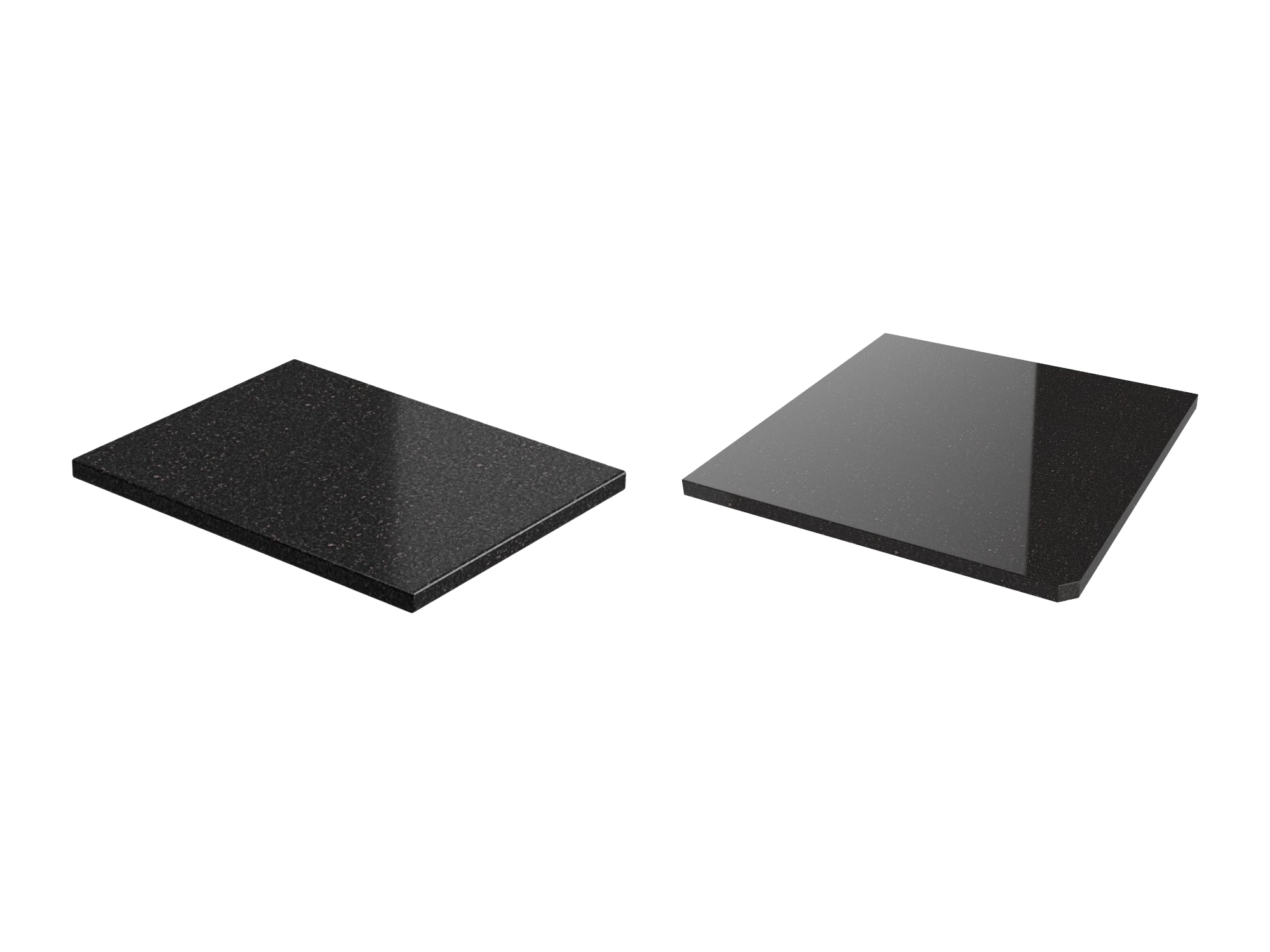 Black Galaxy Granite Countertop Bundle: 18 in. 1-Side Extended, 90 Degree Corner Countertop