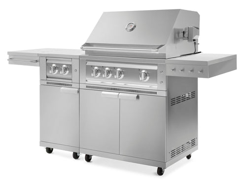 Built-in Platinum Grill and Dual Side Burner with Cart - Natural Gas & Liquid Propane