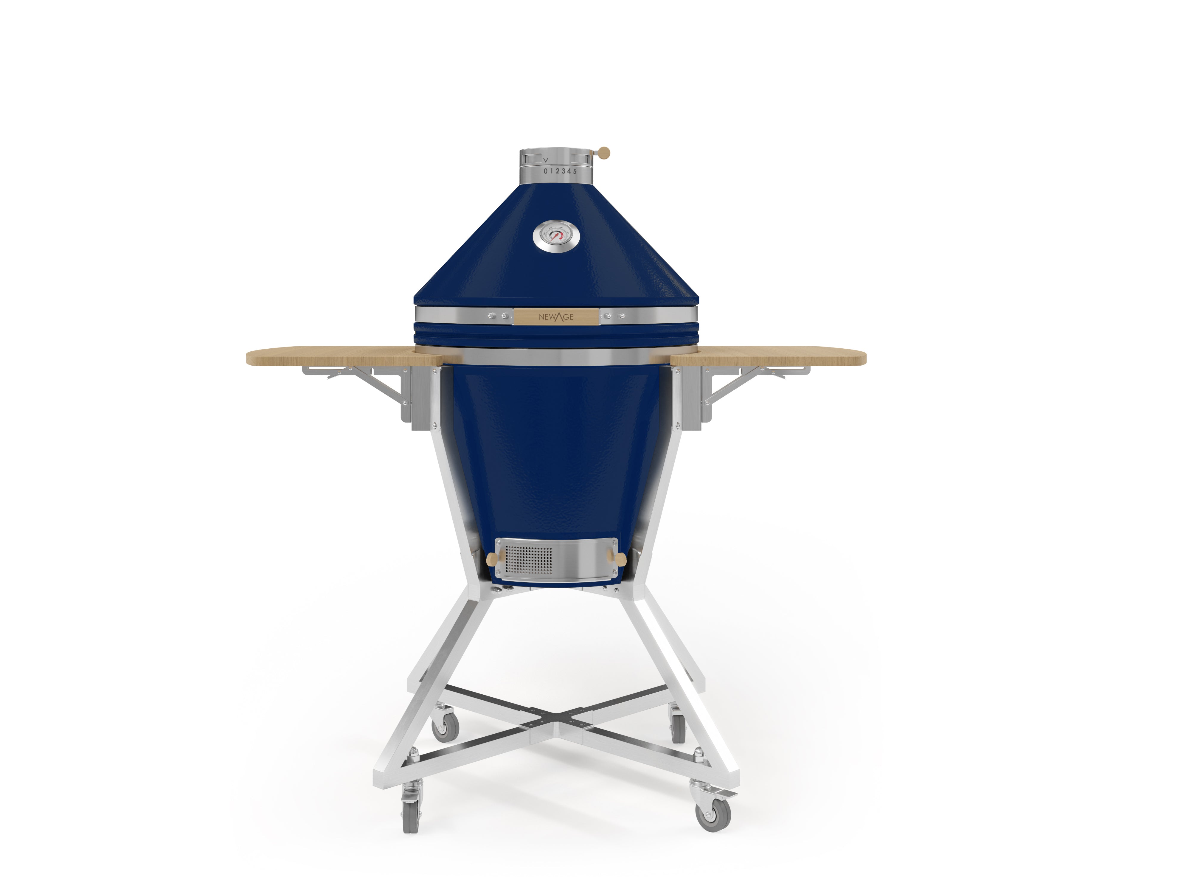 Outdoor Kitchen Platinum Kamado Bundle with Kamado Grill and Cart