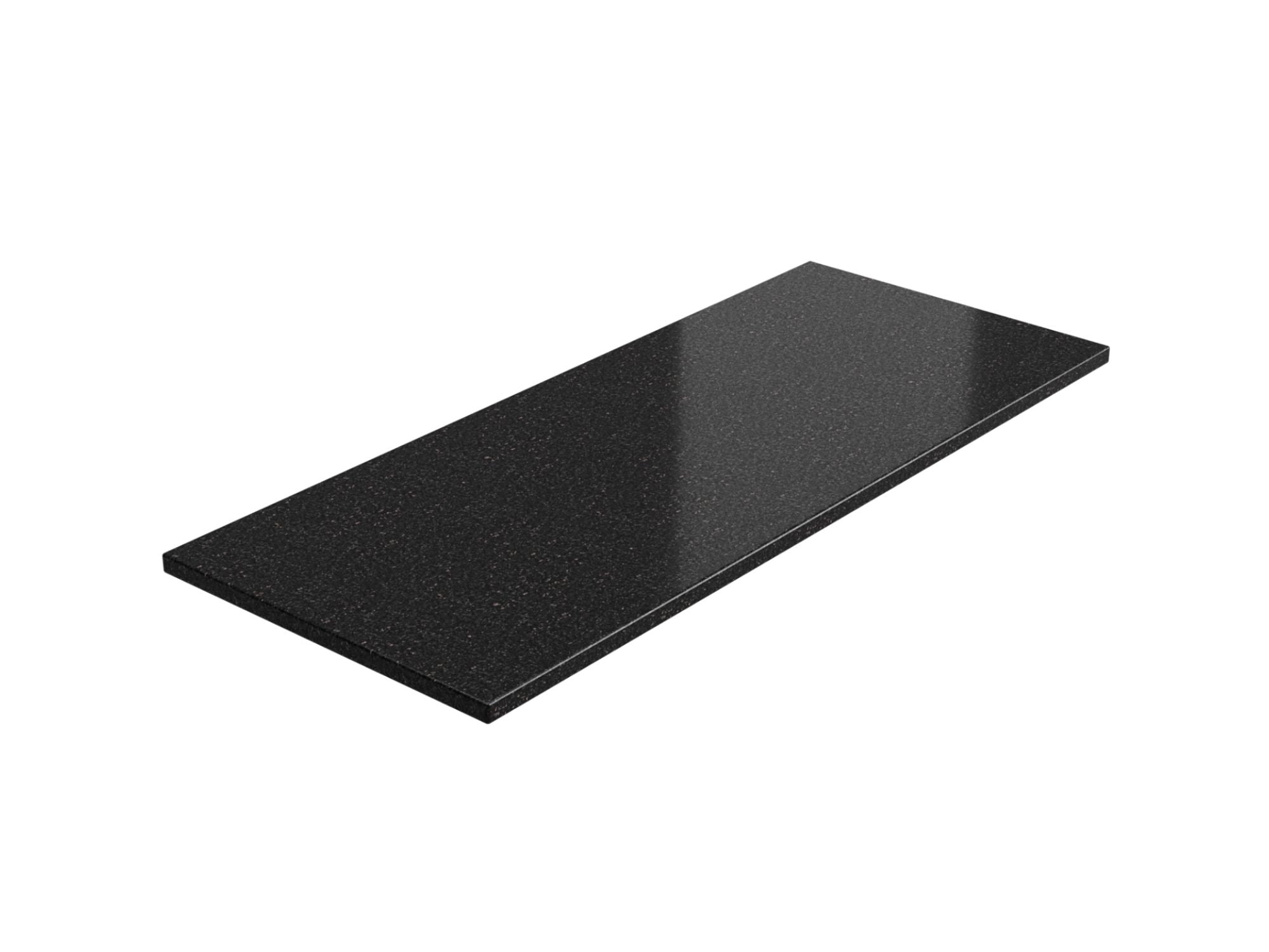 Black Galaxy Granite Countertop Bundle: 60 in. 1-Side Extended