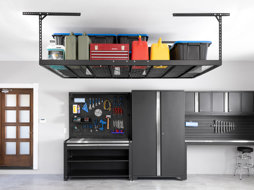 VersaRac Pro 4' x 8' Height Adjustable Overhead Rack · Heavy-Gauge Ste ...