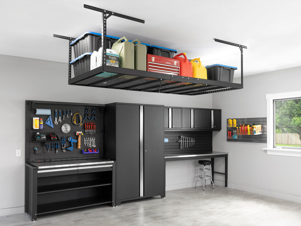 VersaRac Pro 4' x 8' Height Adjustable Overhead Rack · Heavy-Gauge Ste ...