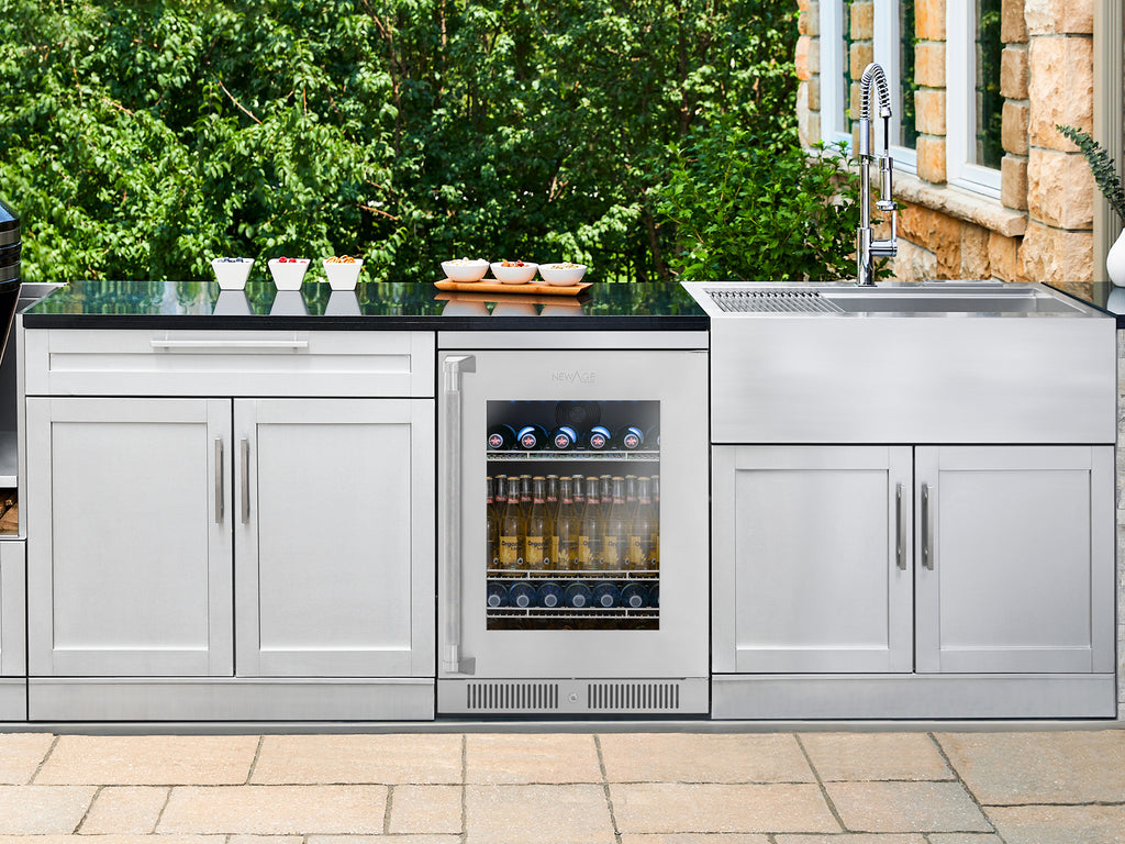 24 in. UnderCounter Fridge with Glass Door NewAge Products Canada