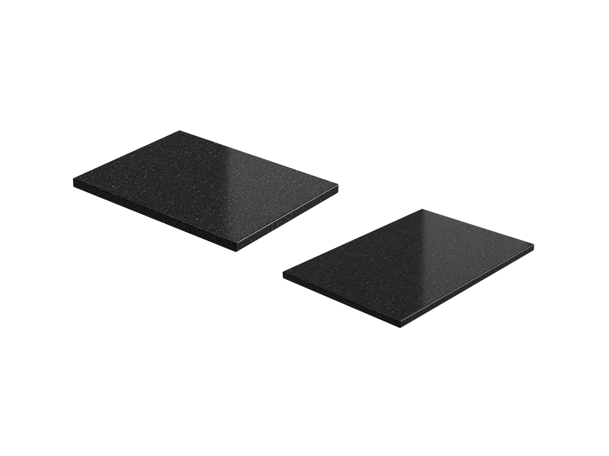 Black Galaxy Granite Countertop Bundle: 18 in. 1-Side Extended, 36 in. Countertop